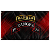 3/75 Ranger Battalion Tabbed Scroll Flag Elite Flags