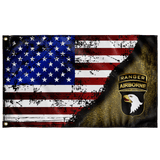 101st Tabbed Stars & Stripes Outdoor Flag Elite Flags Outdoor Flag - 36"x60"