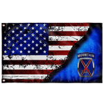 10th Mountain Stars & Stripes Flag (AZ 20) Elite Flags Wall Flag - 36"x60"