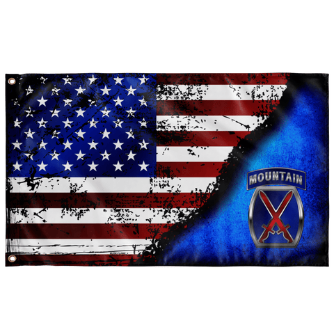 10th Mountain Stars & Stripes Flag (AZ 20) Elite Flags Wall Flag - 36"x60"