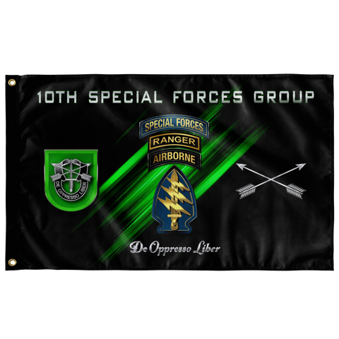 10th Special Forces Group Tabbed Flag