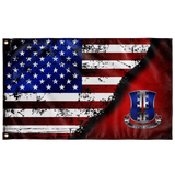 187th Infantry Regiment DUI Stars & Stripes Flag Elite Flags Wall Flag - 36"x60"