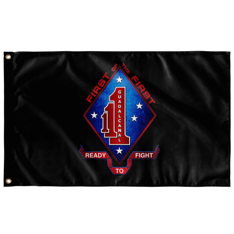 1st Battalion 1st Marines Black Flag Elite Flags Wall Flag - 36"x60"