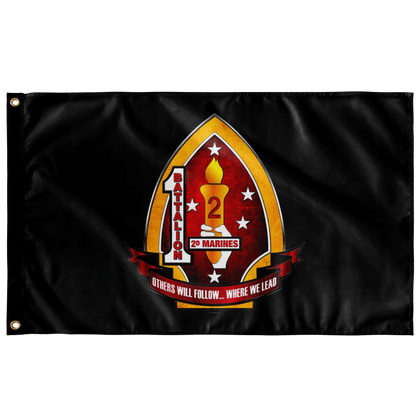 1st Battalion 2nd Marines Black Flag Elite Flags Wall Flag - 36"x60"