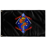 1st Battalion 4th Marines Black Flag Elite Flags Wall Flag - 36"x60"