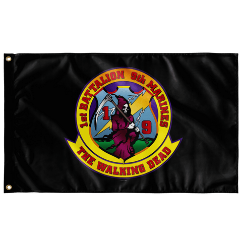 1st Battalion 9th Marines Black Flag Elite Flags Wall Flag - 36"x60"