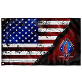 1st Bn 1st Marines Stars & Stripes Flag Elite Flags Wall Flag - 36"x60"