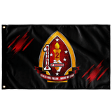 1st Bn 2nd Marines Accent Black Flag Elite Flags Wall Flag - 36"x60"