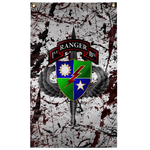 1st Ranger Battalion Splatter Flag Elite Flags Wall Flag - 36"x60"