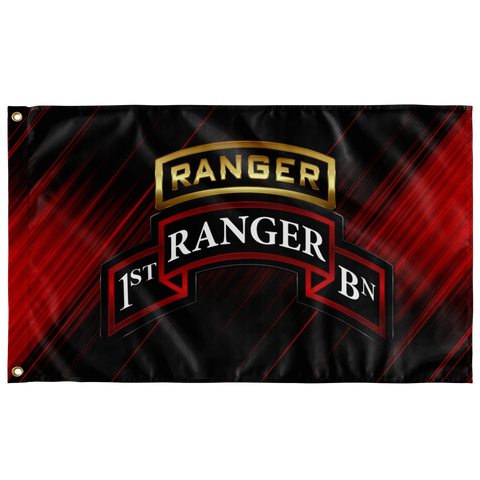 1st Ranger Battalion Tabbed Scroll Flag Elite Flags Wall Flag - 36"x60"