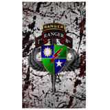 1st Ranger Battalion Tabbed Splatter Flag Elite Flags Wall Flag - 36"x60"