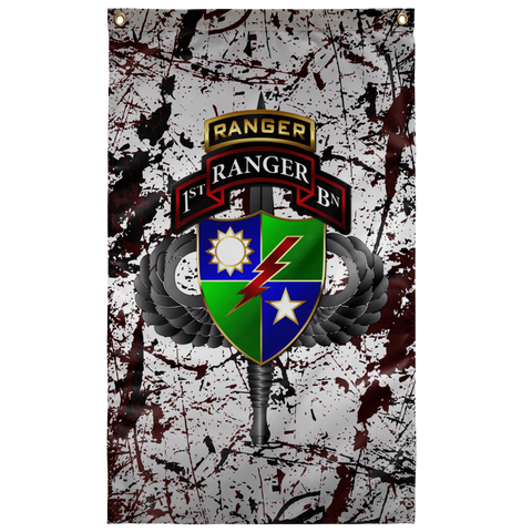 1st Ranger Battalion Tabbed Splatter Flag Elite Flags Wall Flag - 36"x60"