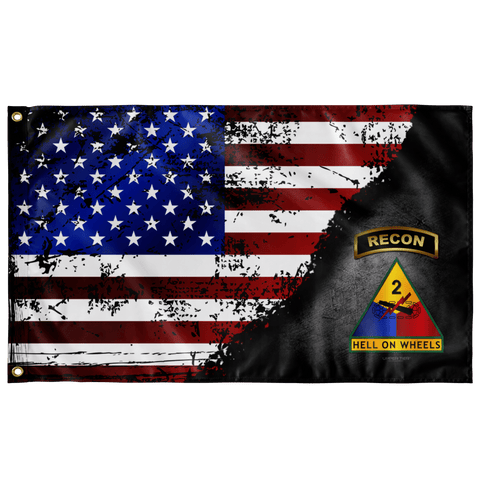 2nd Armored Division Recon Stars & Stripes Flag Elite Flags Wall Flag - 36"x60"