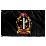 2nd Battalion 2nd Marines Black Flag Elite Flags Wall Flag - 36"x60"