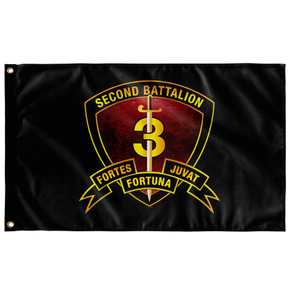 2nd Battalion 3rd Marines Black Flag Elite Flags Wall Flag - 36"x60"