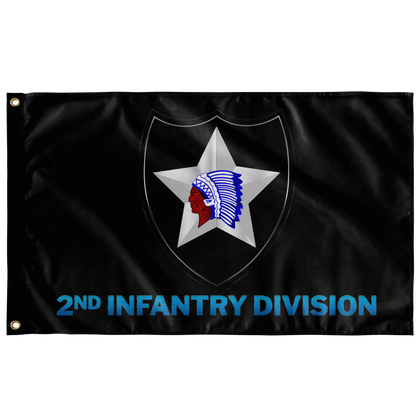 2nd Infantry Division Black Flag Elite Flags Wall Flag - 36"x60"