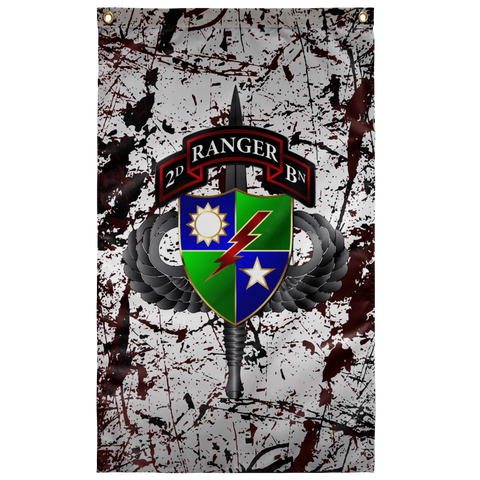 2nd Ranger Battalion Splatter Flag Elite Flags Wall Flag - 36"x60"