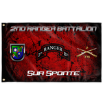 2nd Ranger Battalion Sua Sponte Flag Elite Flags Wall Flag - 36"x60"