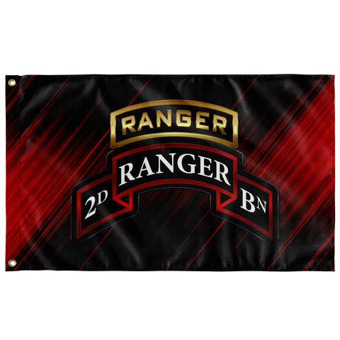 2nd Ranger Battalion Tabbed Scroll Flag Elite Flags Wall Flag - 36"x60"