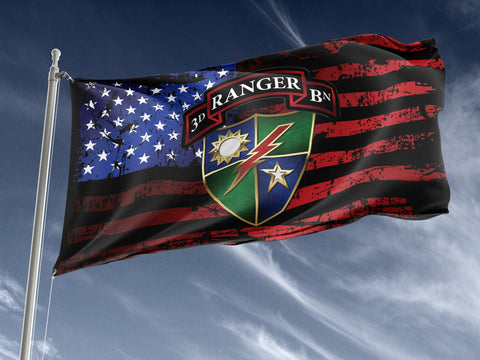3/75 US Black Outdoor Flag Elite Flags Outdoor Flag - 36"x60"