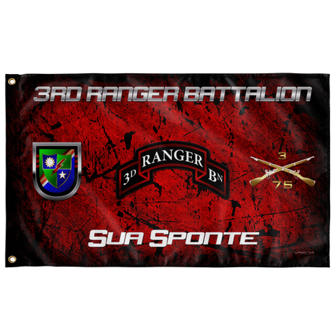 3rd Ranger Battalion Sua Sponte Flag Elite Flags Wall Flag - 36"x60"