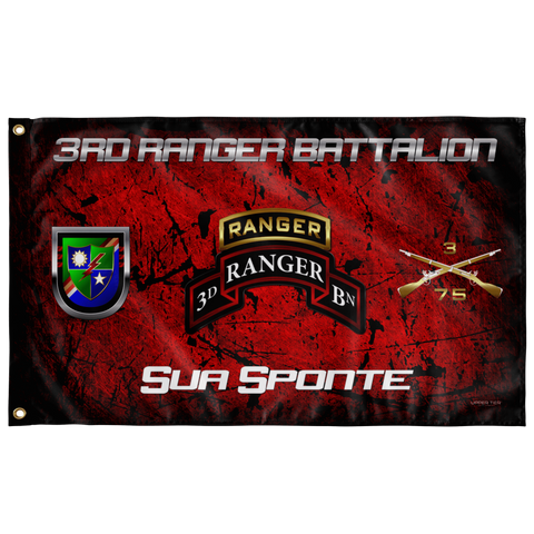 3rd Ranger Battalion Tabbed Sua Sponte Flag Elite Flags Wall Flag - 36"x60"