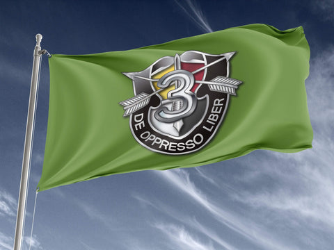 3rd SFG Numeral OD Green Outdoor Flag Elite Flags Outdoor Flag - 36"x60"