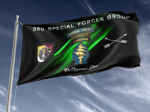 3rd Special Forces Group Tabbed Outdoor Flag Elite Flags Outdoor Flag - 36" X 60"