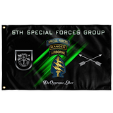5th Special Forces Group Tabbed  (Legacy) Flag