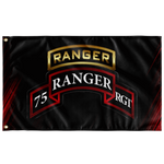 75th Ranger Regiment Tabbed Scroll Outdoor Flag Elite Flags Outdoor Flag - 36" X 60"