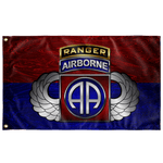 82nd Airborne Division Tabbed Winged Outdoor Flag Elite Flags Outdoor Flag - 36" X 60"
