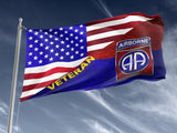 82nd Veteran US Outdoor Flag Elite Flags Outdoor Flag - 36" X 60"