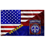 82nd Veteran US Outdoor Flag Elite Flags Outdoor Flag - 36" X 60"