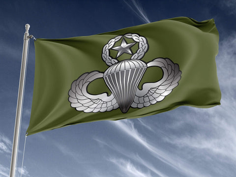 Airborne Wings (Master) OD Green Outdoor Flag Elite Flags Outdoor Flag - 36"x60"