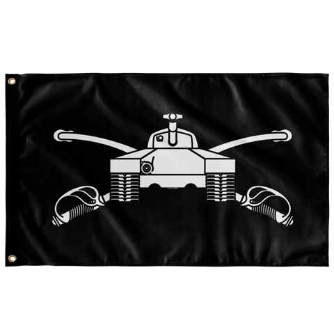 Armor Branch Black and White Flag Elite Flags Wall Flag - 36"x60"