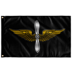 Army Aviation Metallic Black Flag