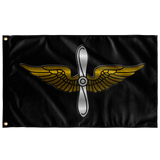 Army Aviation Metallic Black Flag