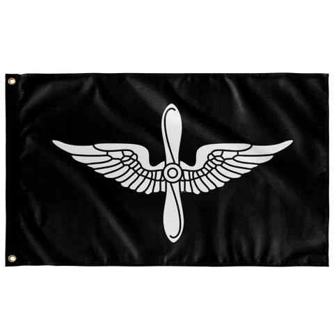 Aviation Branch Black and White Flag Elite Flags Wall Flag - 36"x60"