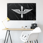 Aviation Branch Black and White Flag Elite Flags Wall Flag - 36"x60"