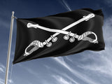 Cavalry Branch Black and White Outdoor Flag Elite Flags Wall Flag - 36"x60"