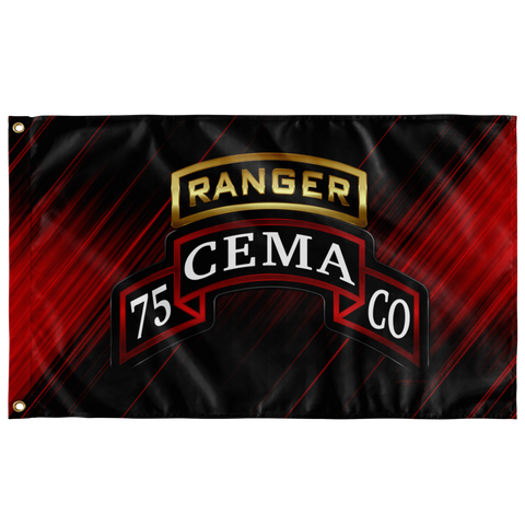 CEMA Tabbed Scroll 75th Ranger Regiment Flag