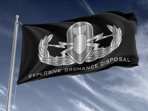EOD (Basic) Black Outdoor Flag Elite Flags Outdoor Flag - 36" X 60"