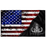 EOD (Master) Stars & Stripes Black Flag Elite Flags Wall Flag - 36"x60"