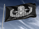 EOD (Senior) Black Outdoor Flag Elite Flags Outdoor Flag - 36" X 60"