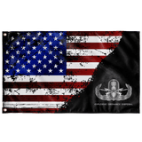 EOD (Senior) Stars & Stripes Black Flag Elite Flags Wall Flag - 36"x60"