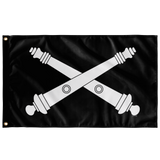 Field Artillery Branch Black and White Flag Elite Flags Wall Flag - 36"x60"