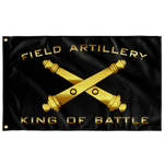 Field Artillery King of Battle Black Outdoor Flag Elite Flags Outdoor Flag - 36"x60"