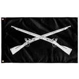 Infantry Branch Black and White Flag Elite Flags Wall Flag - 36"x60"