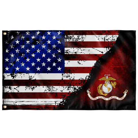 Marines Stars & Stripes Flag (AZ 15) Elite Flags Wall Flag - 36"x60"