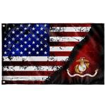 Marines Stars & Stripes Outdoor Flag Elite Flags Outdoor Flag - 36" X 60"